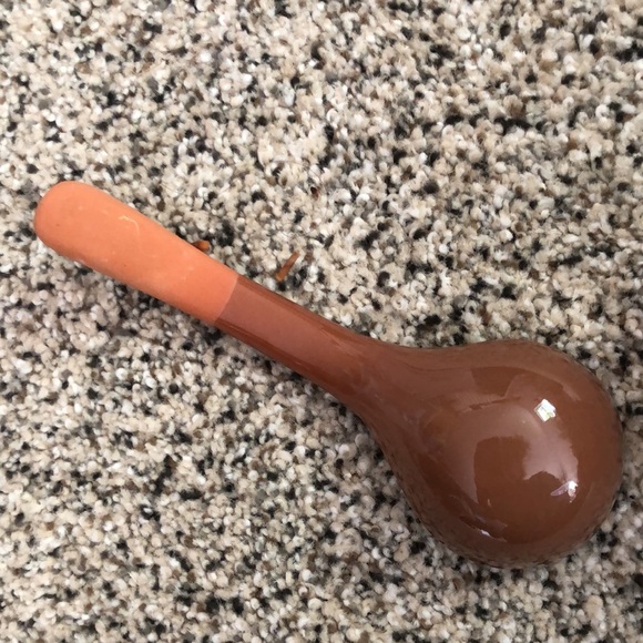 Terra-cotta chili pepper serving bowl with spoon - Picture 2 of 4